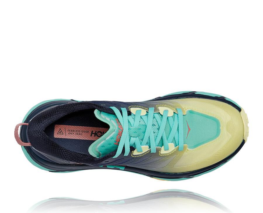 Hoka One One Trail Schoenen Dames - Mafate Speed 3 - Zwart/Mintgroen - CO4351789